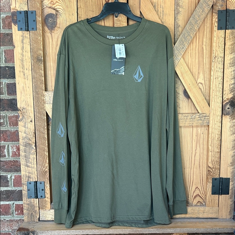 Volcom Men's Green Long Sleeve Tee NWT